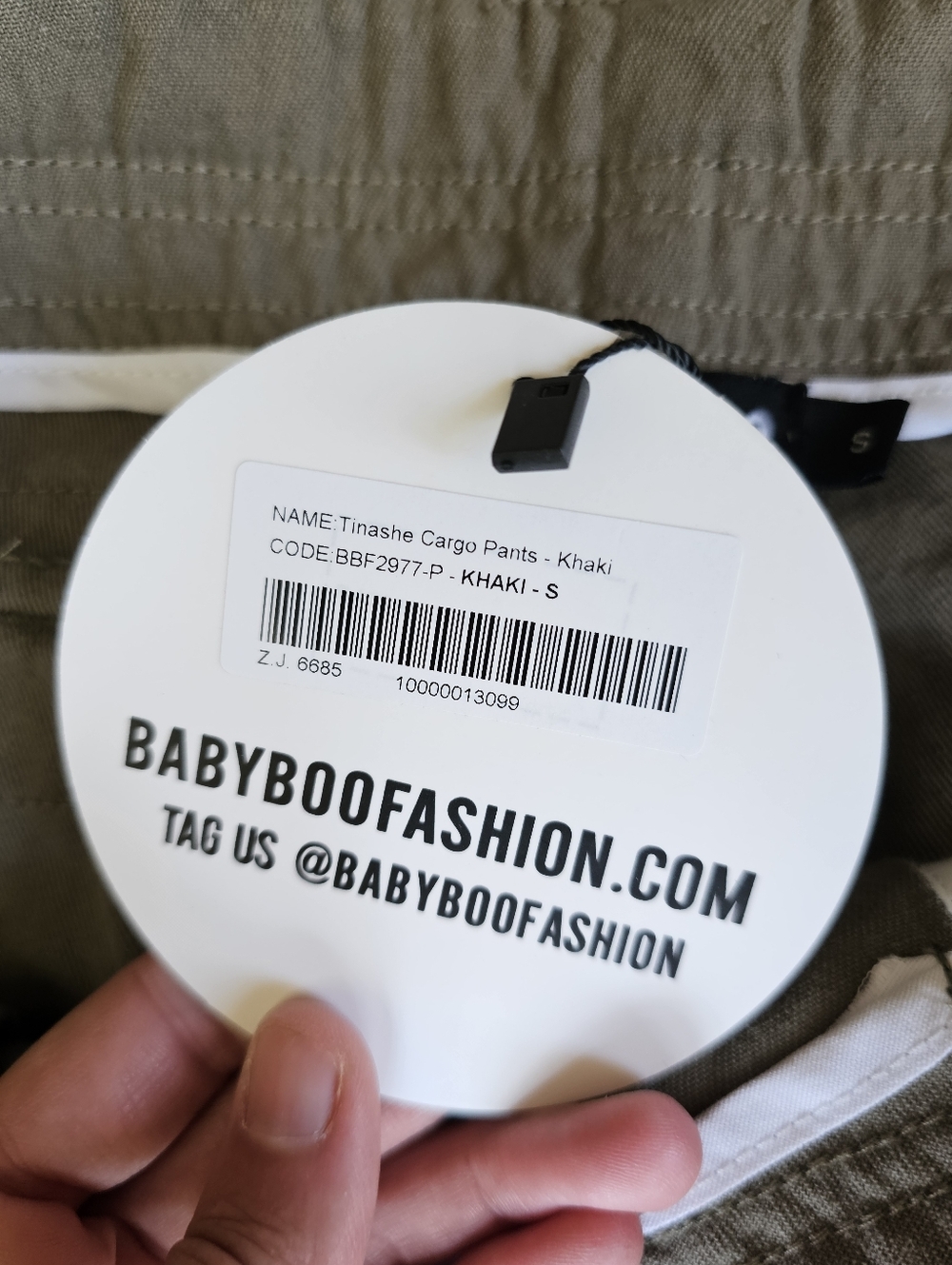 NWT || BABYBOO Tinashe Cargo Pants Khaki Military Green - Picture 3 of 7